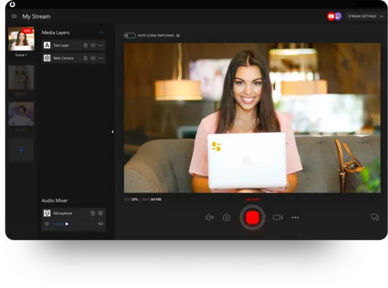 Virtual webcam — MultiStream